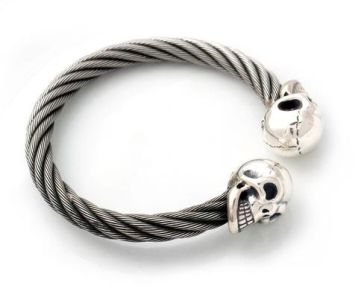 Браслет серебряный Skull Silver JB23-02
