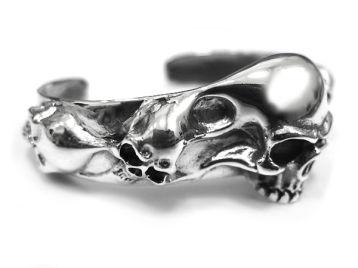 Браслет серебряный Flame Skulls TKB32-12