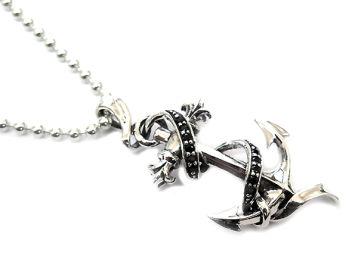 Подвеска из серебра Якорь с Канатом RP34-PS-121