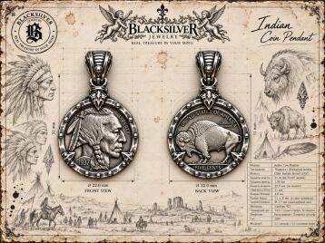 �������� Indian coin pendant