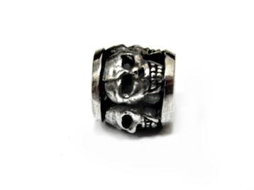 Темляк для ножа из серебра 4-Skulls SJT30-01