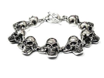 Браслет из серебра Hot Skull PPB30-01
