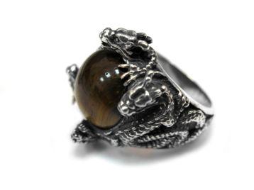 Перстень из серебра с Тигровым Глазом GVR22-01TG