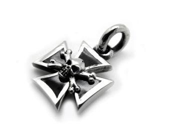 Подвеска серебряная Iron Cross Skull JP35-01