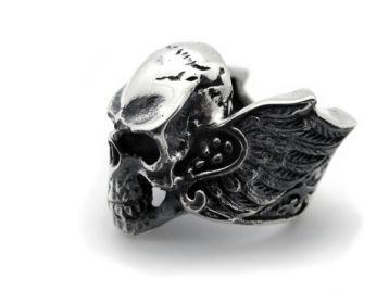 Кольцо из серебра Wings Skull PPR36-04