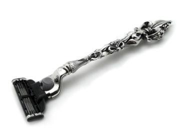 Станок бритвенный из серебра Fler de Skull AZRZ-004