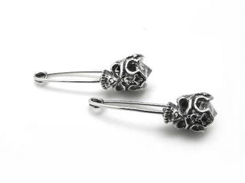 Серьги из серебра Skulls RE39-PT-372WT