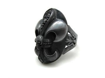 Кольцо из серебра Fleur of King TJBR39-03BL