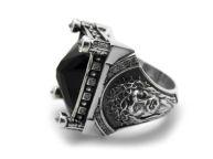 Кольцо из серебра "Faith" AZR-083BL