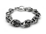 Браслет из серебра Antique Skulls JB39-03