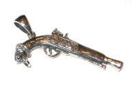 Подвеска серебряная Пиратский пистолет THP-19-007