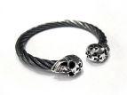 Браслет из серебра и стали Skull Blood JB29-02