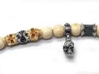 Браслет из серебра и кости Bone Fire-1Plus AZB-104B