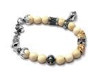 Браслет из серебра и кости Bone Fire-1Plus AZB-104B
