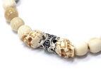 Браслет из серебра и бивня мамонта Bone Fire-1 AZB-104