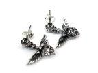 Серьги из серебра Сердце с крыльями RE34-EC-022