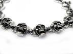 Браслет мужской серебряный Skulls PPB27-05