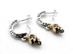 Серьги из серебра Skull Classic JE38-05