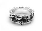 Кольцо серебряное Double Skulls BSR-274